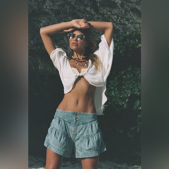 Free People Pants - We The Free Fleur Denim Shorts